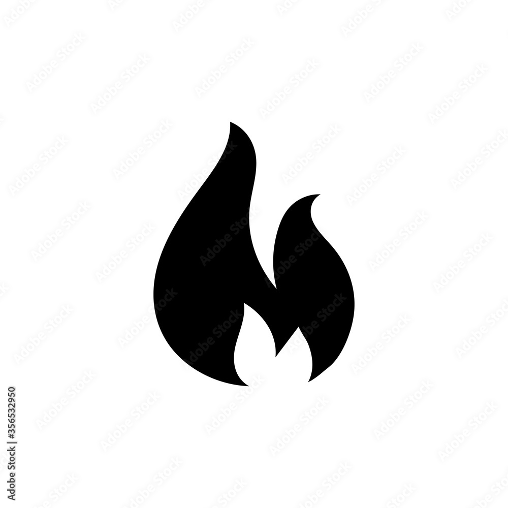 Fire Icon in trendy flat style isolated on grey background, for your web site design, app, logo, UI.