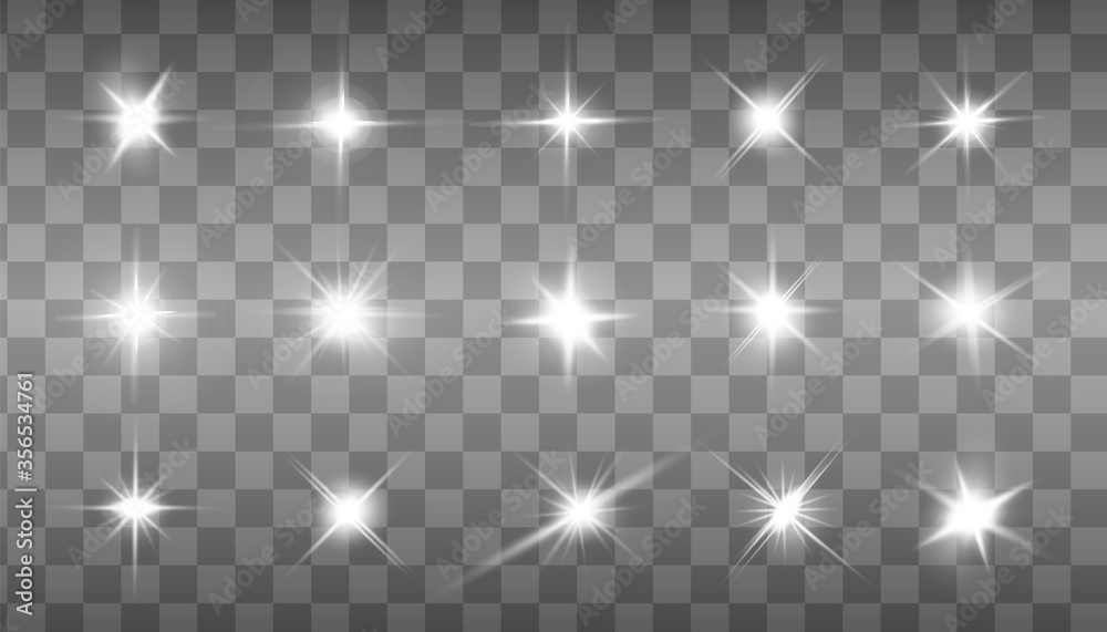 White sparks glitter special light effect.