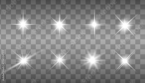 White sparks glitter special light effect.