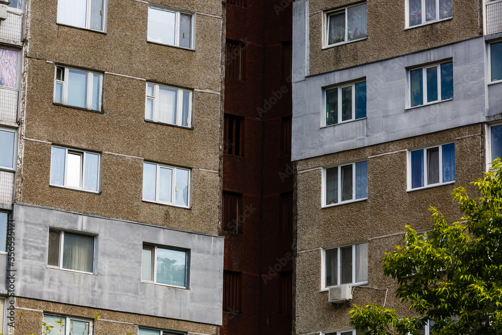 Building facade renovation, house reconstruction, repair. Building facade renovation, house reconstruction, repair.