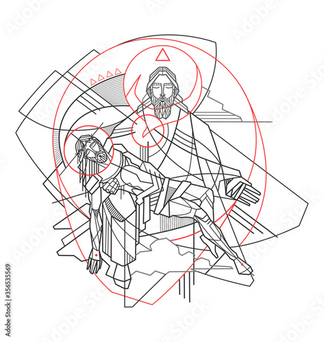 Digital Illustration of the Holy Trinity