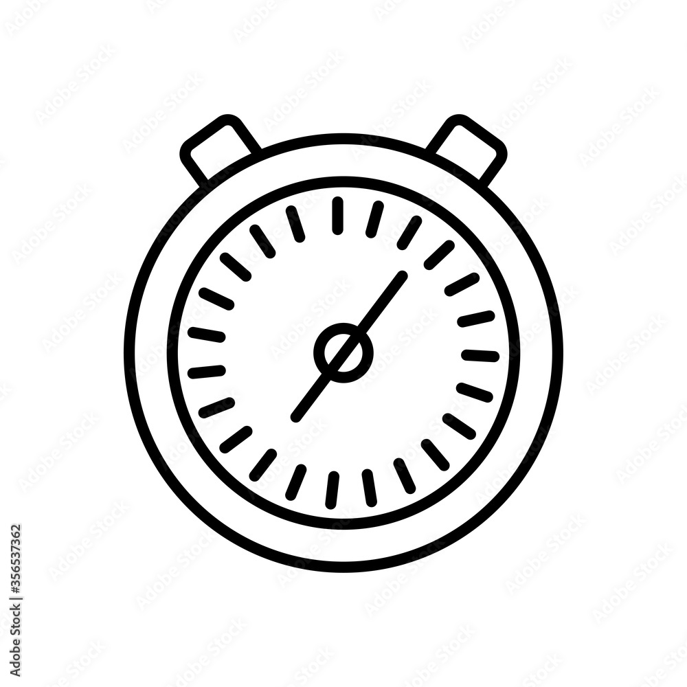stopwatch icon image, line style stopwatch icon image, line style
