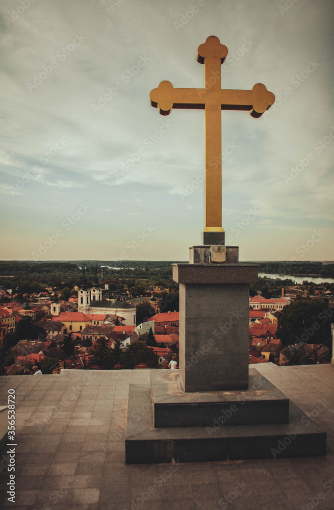cross on the hill, Sremski Karlovci, Serbia
