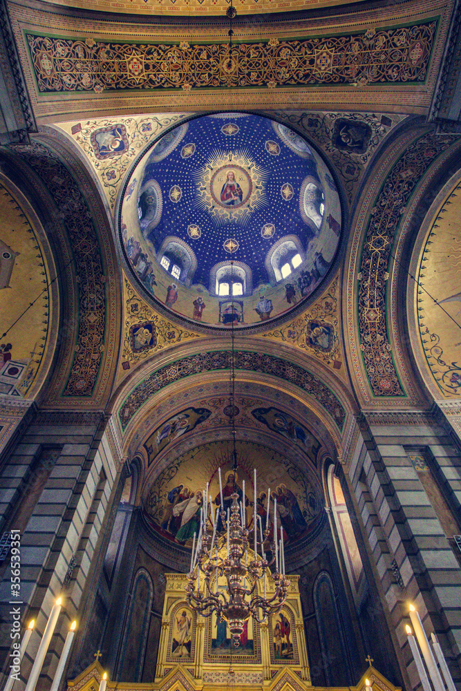 interior of the Saint Spyridon Church, Trieste, Italy