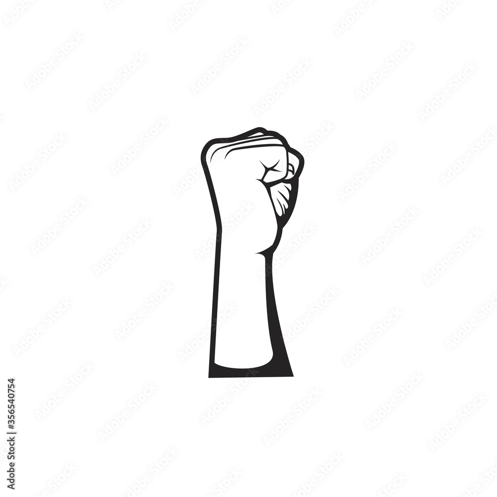 Vector fist hand revolution demonstration protestor fighter side view illustration Vector fist hand revolution demonstration protestor fighter side view illustration