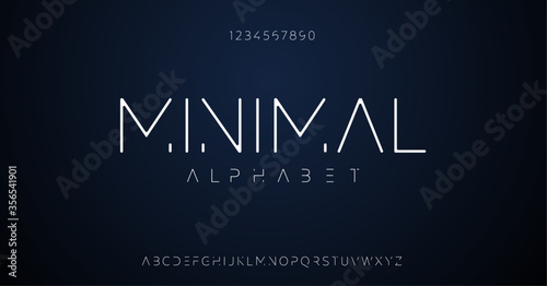Minimal abstract alphabet fonts and numbers. elegant Lettering for fashion and digital thin line abstract font typography. vector illustration