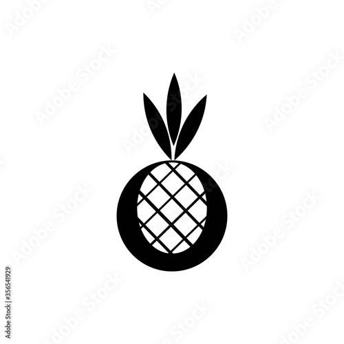 pineapple icon logo vector