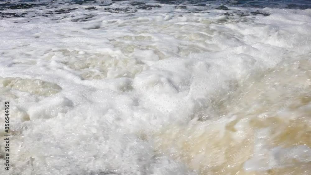 Ecology of nature. Dirty water merges into a natural reservoir Ecology of nature. Dirty water merges into a natural reservoir