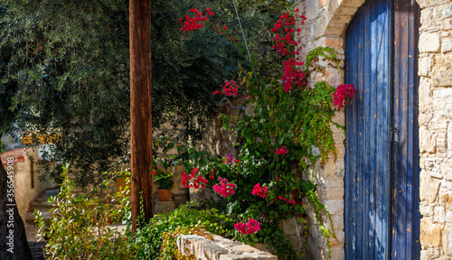 Entrance to a traditional house. Lofou village, Limassol district, Cyprus. photo