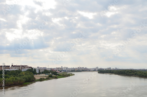 View of Irtysh River divides the city into two parts Omsk © alekskai