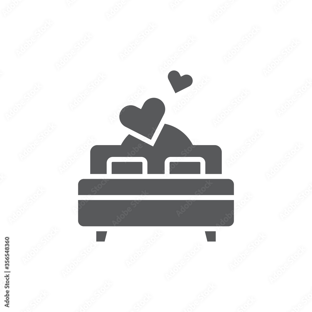 Couple making love bed vector icon symbol isolated on white background Couple making love bed vector icon symbol isolated on white background