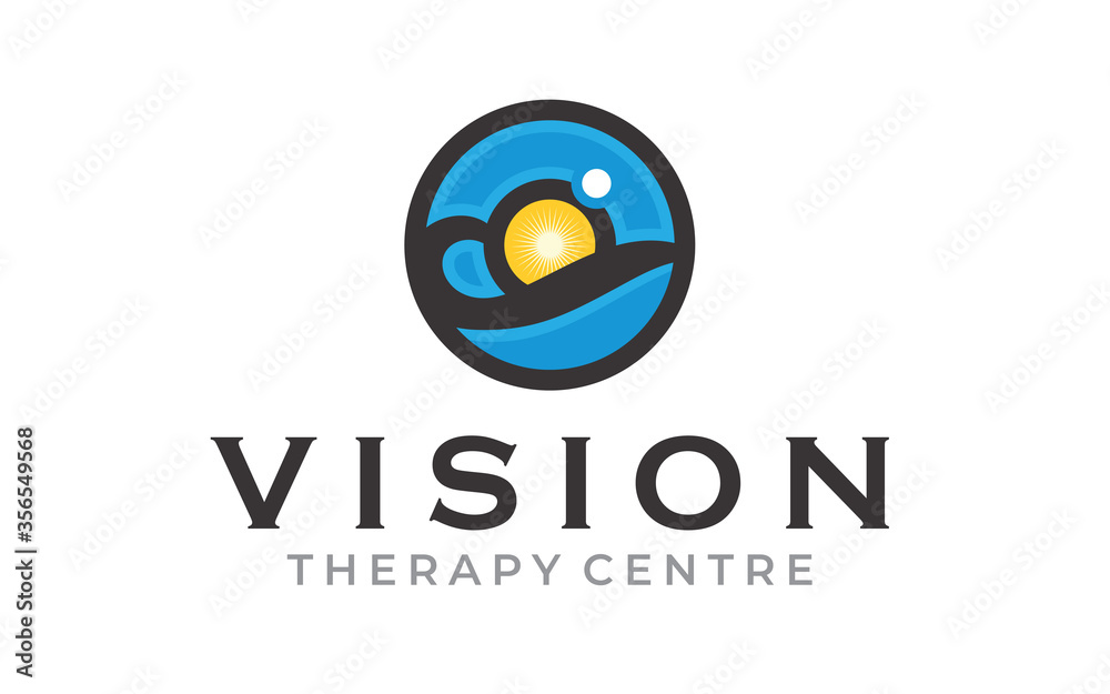 Creative Innovation for Eye Vision Concept Logo Creative Innovation for Eye Vision Concept Logo