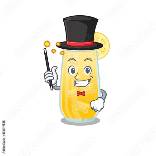 A gorgeous smart Magician of screwdriver cocktail cartoon design style