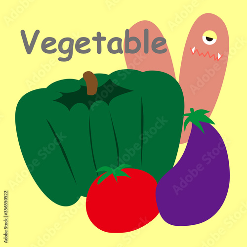 アルファベットカードVegetable