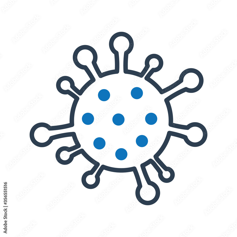 Fototapeta premium Virus Icon. Bacteria Virus Disease Illness Icon