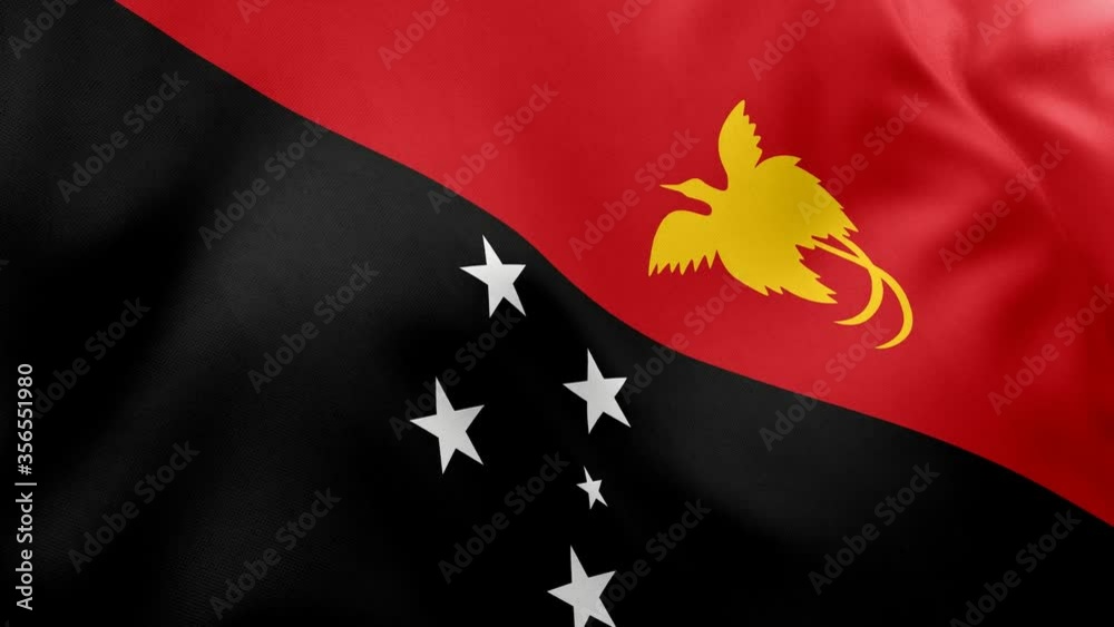 A beautiful view of Papua New Guinea flag video. 3d flag waving video. Papua New Guinea flag HD resolution. Papua New Guinea flag Closeup 1080p Full HD video.