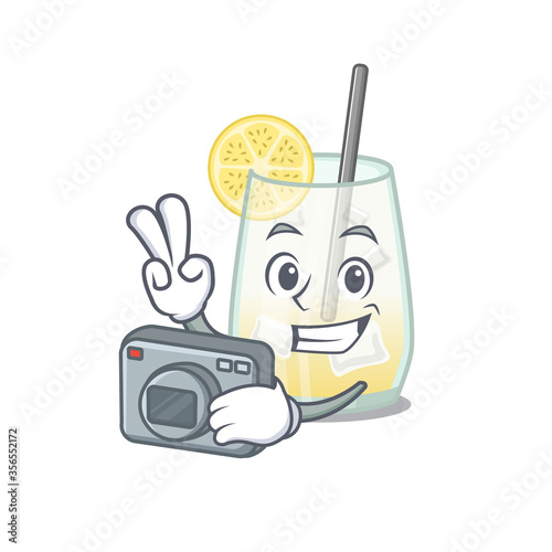 a professional photographer tom collins cocktail cartoon picture working with camera
