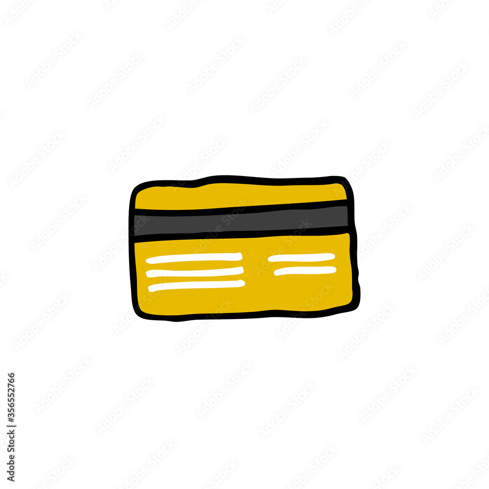 credit card doodle icon, vector illustration credit card doodle icon, vector illustration