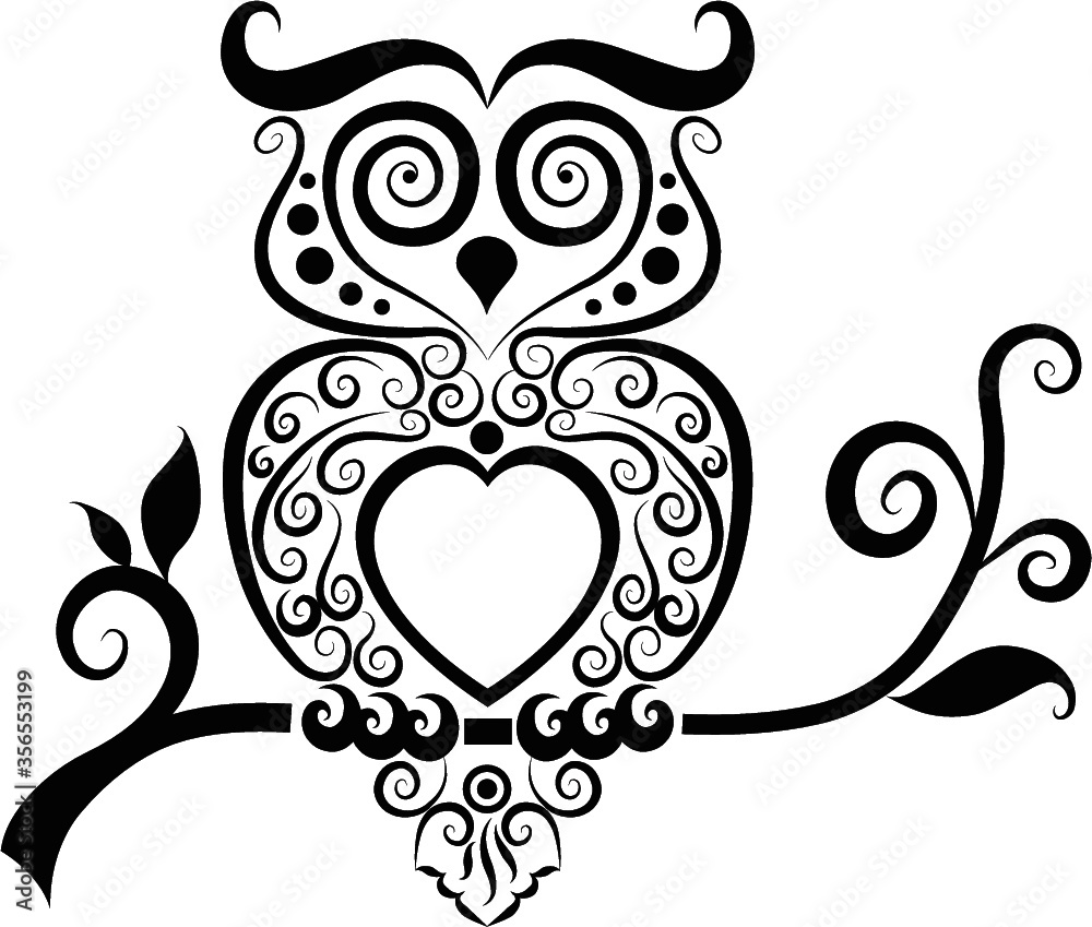 
owl silhouette vector
