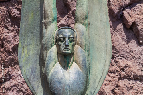 Photography Angel Sculpture at Hoover Dam, Nevada, USA
