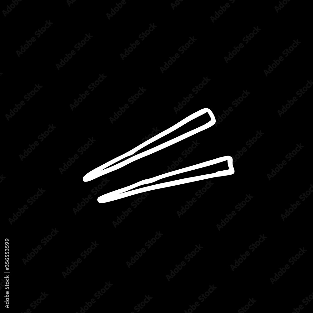 chopsticks doodle icon, vector illustration chopsticks doodle icon, vector illustration