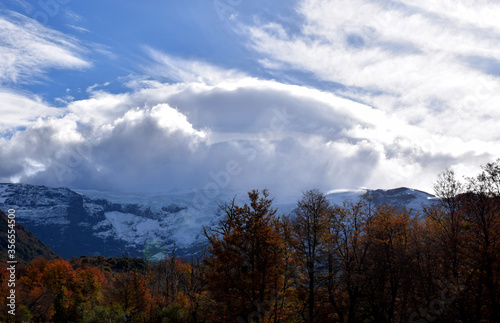 clouds in the mountains