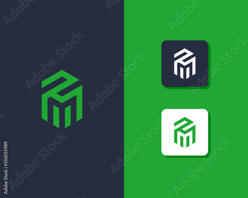 Letters R and M or RM line logo design. Linear minimal stylish emblem. Luxury elegant vector element. Premium business logotype. Graphic alphabet symbol for corporate business identity