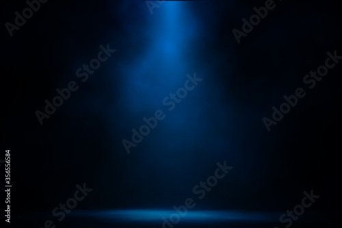Spotlight blue on stage entertainment background.