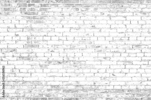 texture background concept  white brick wall background in rural room