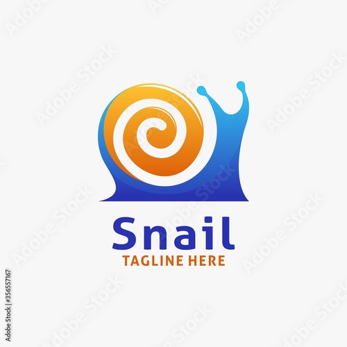 Creative snail logo design