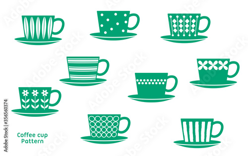 コーヒーカップのパターン｜Coffee Cup Pattern