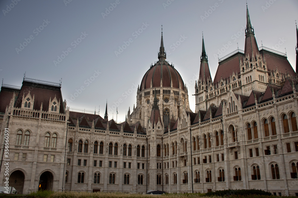 Hungarian Parliament Building or Parliament of Budapest for Hungarians people and foreign travelers walking travel visit in Budapest, Hungary