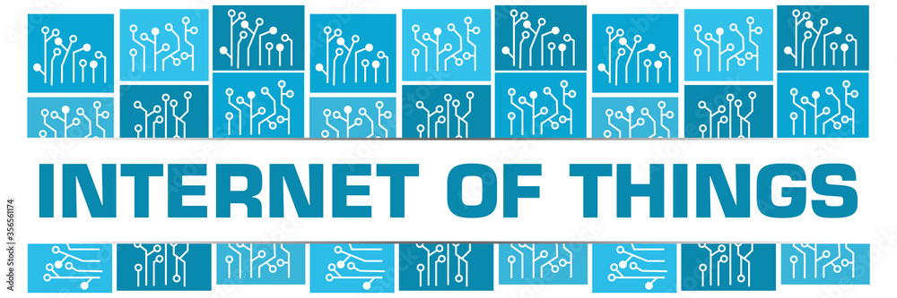 Internet Of Things Blue Circuit Grid Badge Style Horizontal Internet Of Things Blue Circuit Grid Badge Style Horizontal