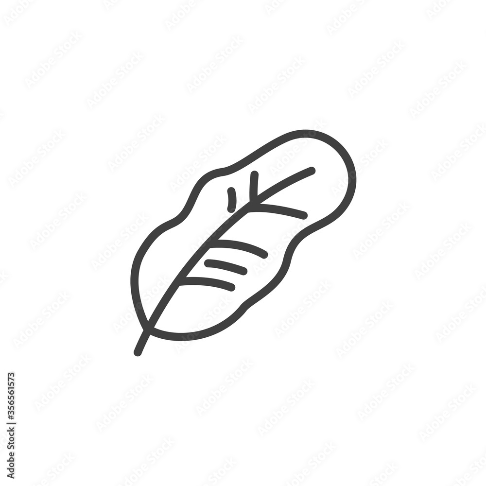 Tropical tree leaf line icon. linear style sign for mobile concept and web design. Palm leaf outline vector icon. Symbol, logo illustration. Vector graphics Tropical tree leaf line icon. linear style sign for mobile concept and web design. Palm leaf outline vector icon. Symbol, logo illustration. Vector graphics