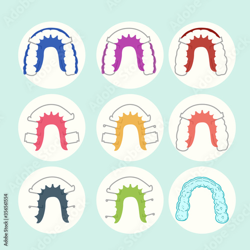colorful dental retainers