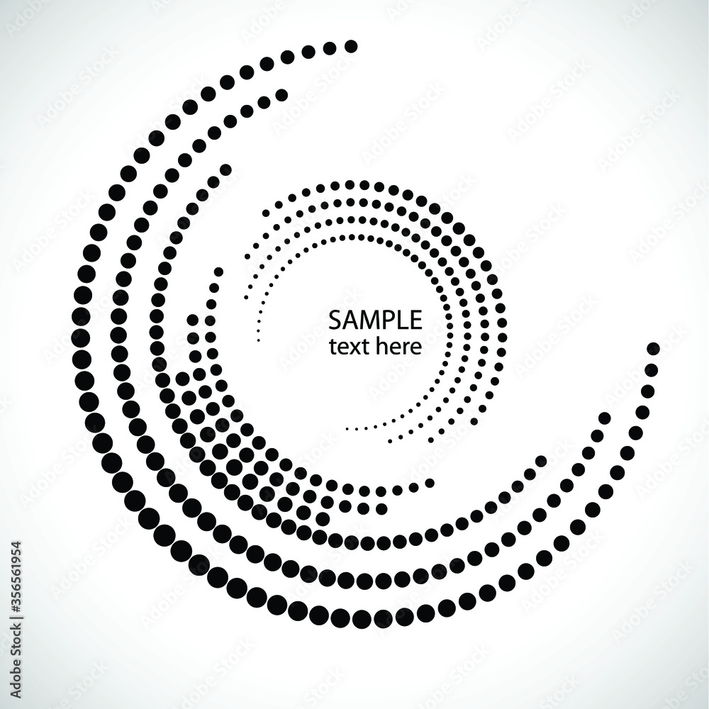 Halftone dots in circle form. round logo . vector dotted frame . design element Halftone dots in circle form. round logo . vector dotted frame . design element