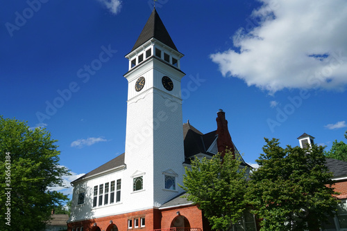 landscape of town hall in Hollis NH photo