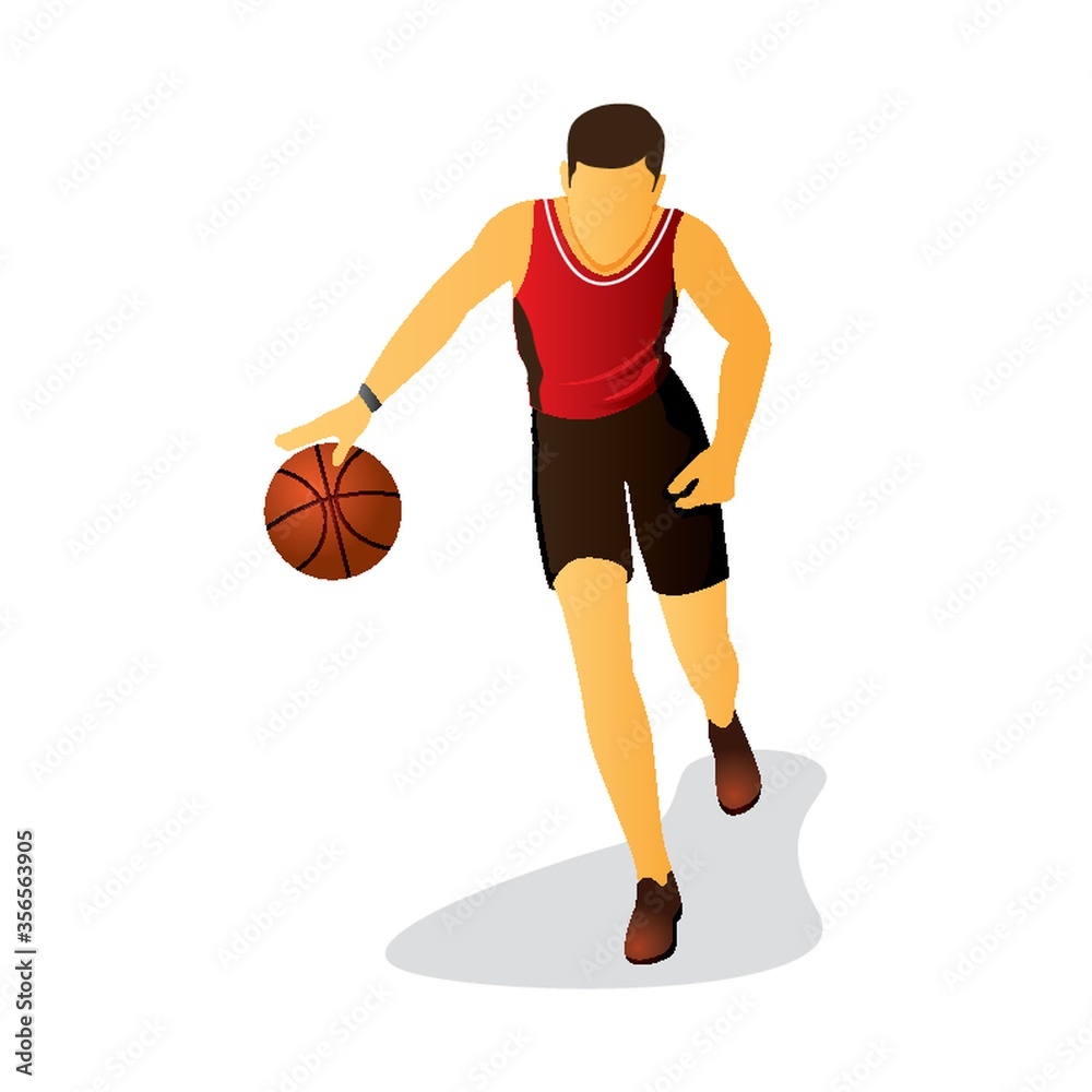 man playing basketball