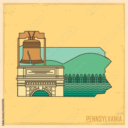 Fotografia pennsylvania state map