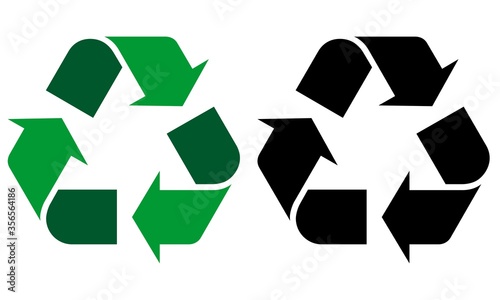 recycle symbol on a white background