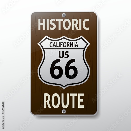california 66 route sign