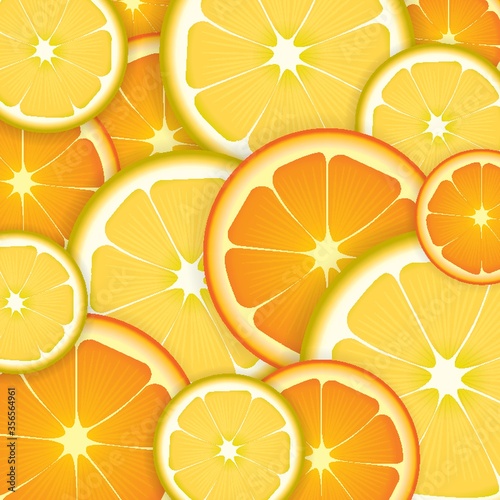 orange and lemon slices background