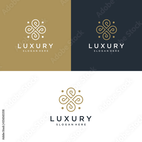 Beauty and luxury logo illustration. Beauty, fashion, salon, spa, Premium Vector
