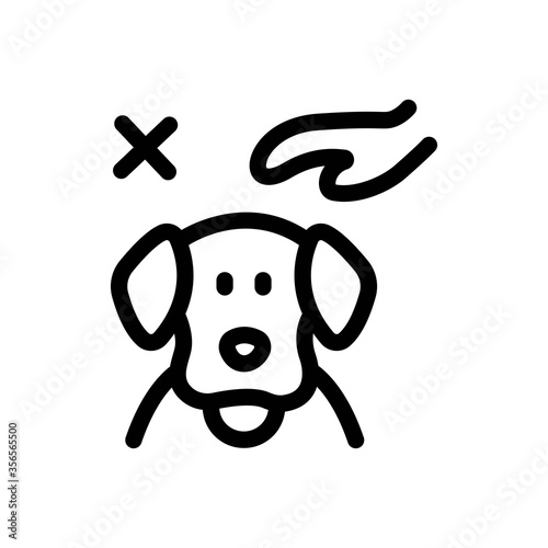 No Touch Icon - Vector Illustration .