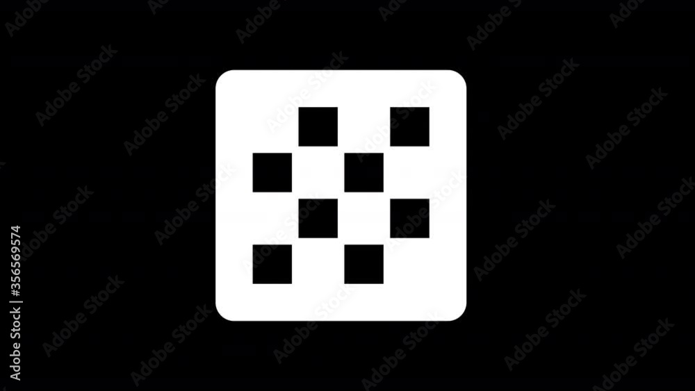 From the Glitch effect arises game board symbol. Then the TV turns off. Alpha channel Premultiplied - Matted with color black From the Glitch effect arises game board symbol. Then the TV turns off. Alpha channel Premultiplied - Matted with color black