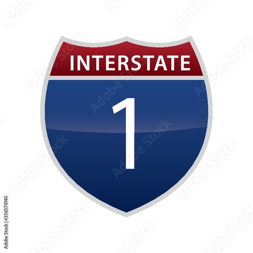 interstate 1 route sign