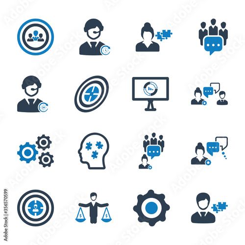 Business and management icons set 02