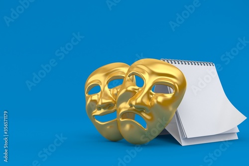 Theater Masks with blank calendar