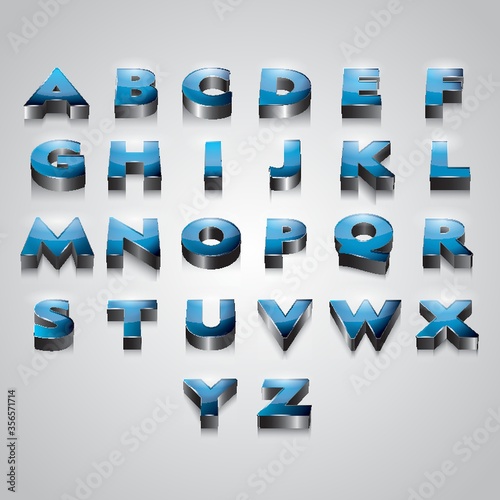 set of 3d alphabets