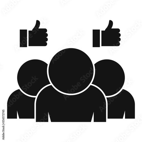 Group engaging content icon. Simple illustration of group engaging content vector icon for web design isolated on white background